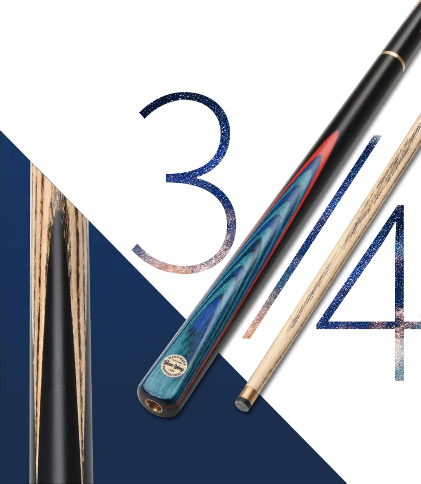 Amazon.com : pindaprda Handmade 3/4 Joint Snooker Cue, 57